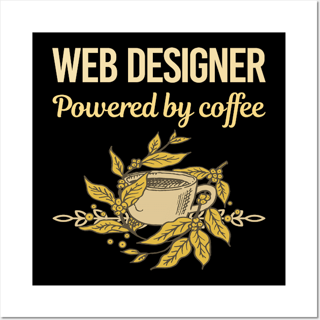 Powered By Coffee Web Designer Wall Art by Hanh Tay